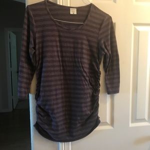 Motherhood Maternity striped scoop neck top